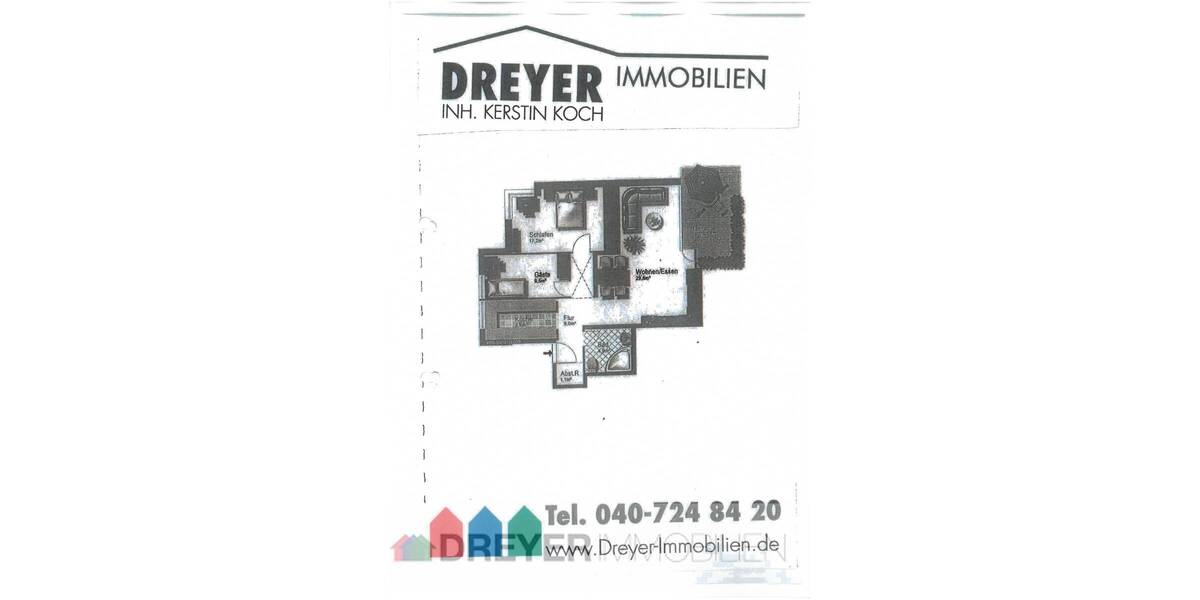 Etagenwohnung Hamburg Bergedorf - 2 Zimmer, 84 m&sup2;, 455.000&euro; | Angebot:26105604
