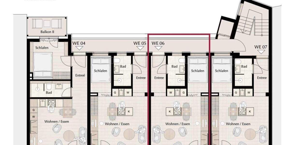 Etagenwohnung Hamburg Harvestehude - 1 Zimmer, 33 m&sup2;, 469.000&euro; | Angebot:25846206