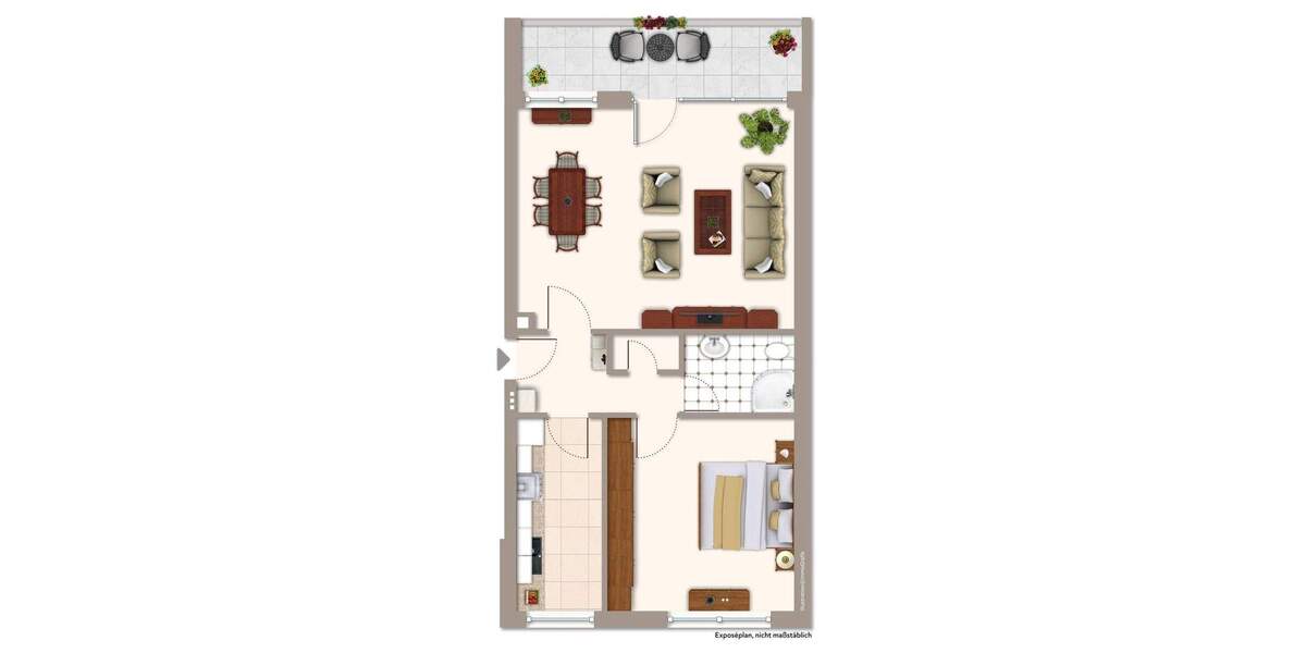 Etagenwohnung Hamburg Lokstedt - 2 Zimmer, 65 m&sup2;, 299.000&euro; | Angebot:25746128