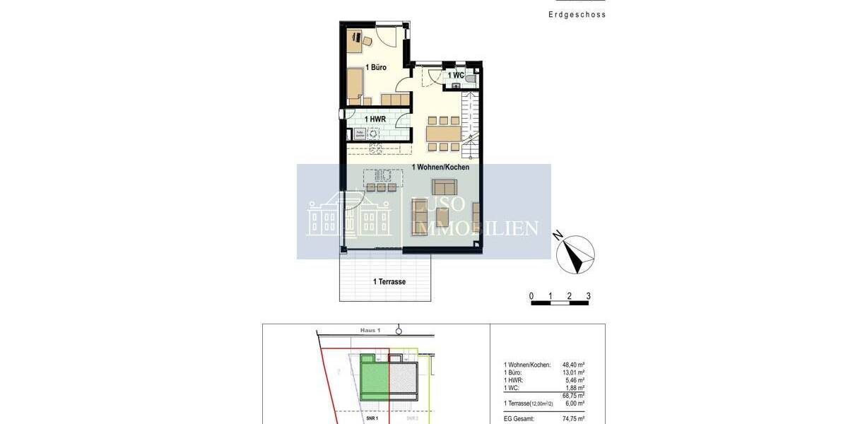 Doppelhaushälfte Hamburg Rissen - 4 Zimmer, 131 m&sup2;, 835.500&euro; | Angebot:26804470
