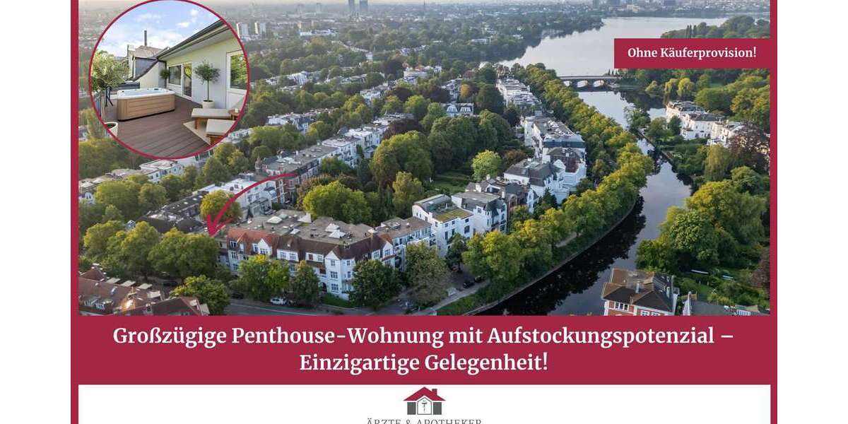 Etagenwohnung Hamburg Winterhude - 2 Zimmer, 92 m&sup2;, 998.000&euro; | Angebot:26388567