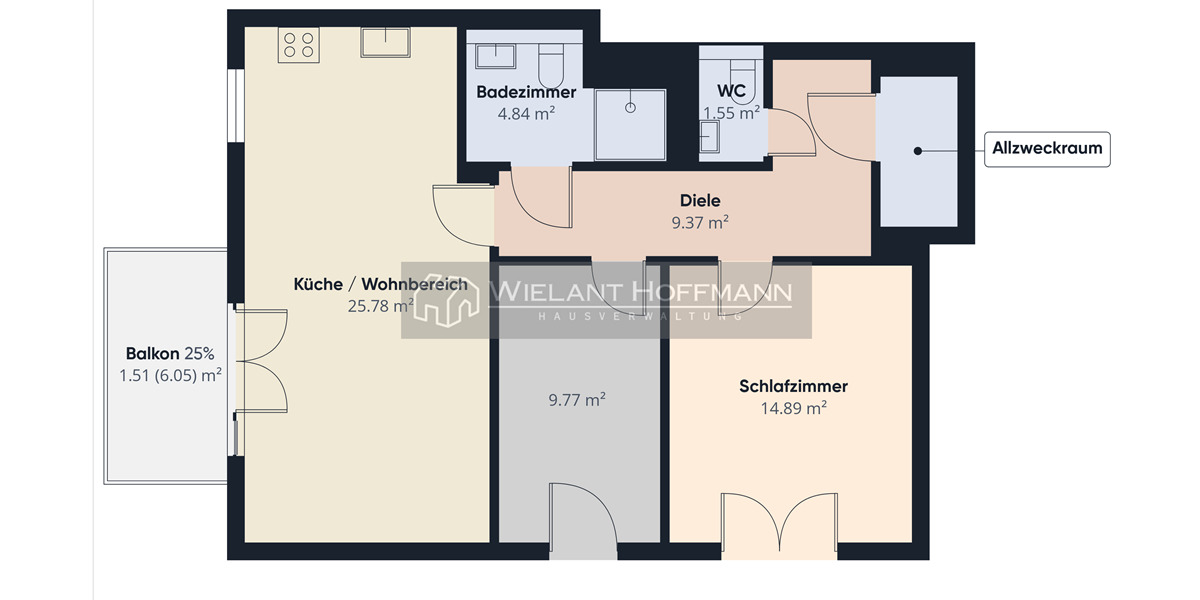 Etagenwohnung Rellingen - 3 Zimmer, 75 m&sup2;, 1.485&euro; | Angebot:25278201