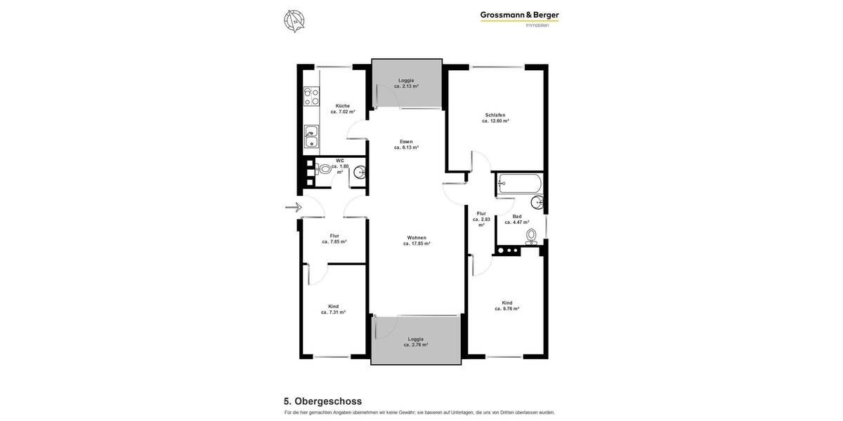 Etagenwohnung Hamburg Bramfeld - 2 Zimmer, 80 m&sup2;, 345.000&euro; | Angebot:26594796