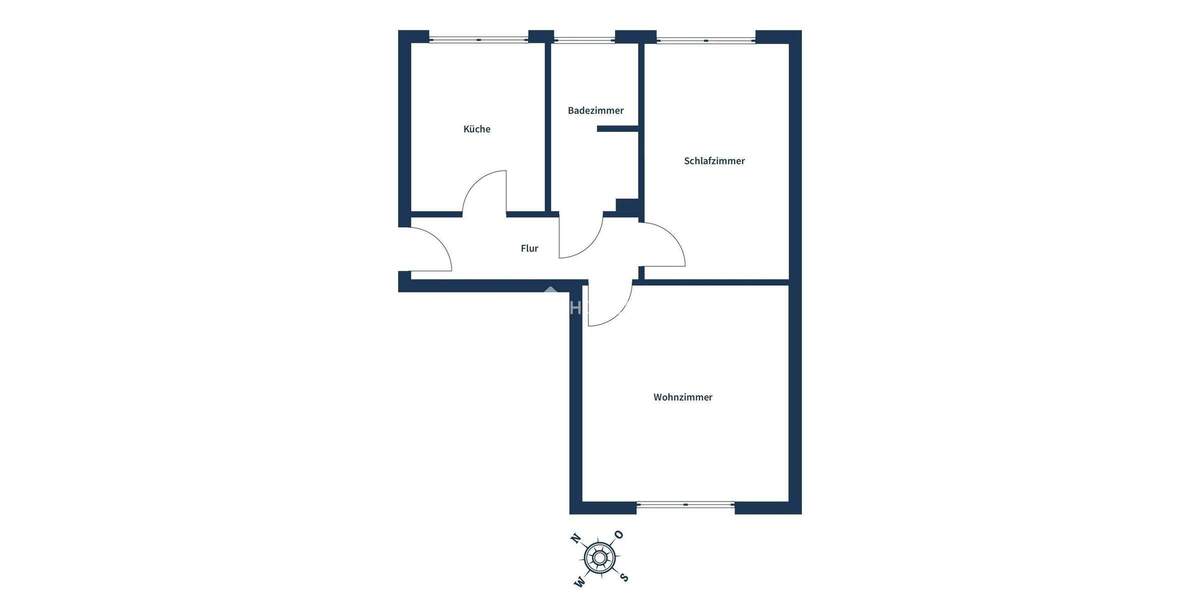 Zweizimmerwohnung mit klarer Raumaufteilung 2 zimmer