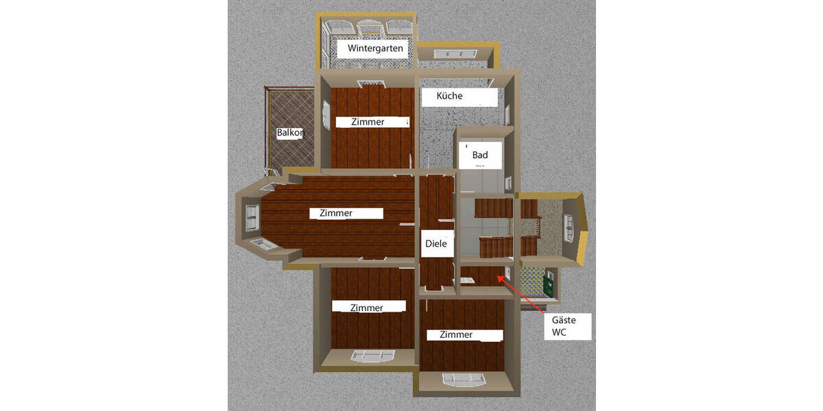 Etagenwohnung Reinbek - 4 Zimmer, 140 m&sup2;, 1.800&euro; | Angebot:26904183