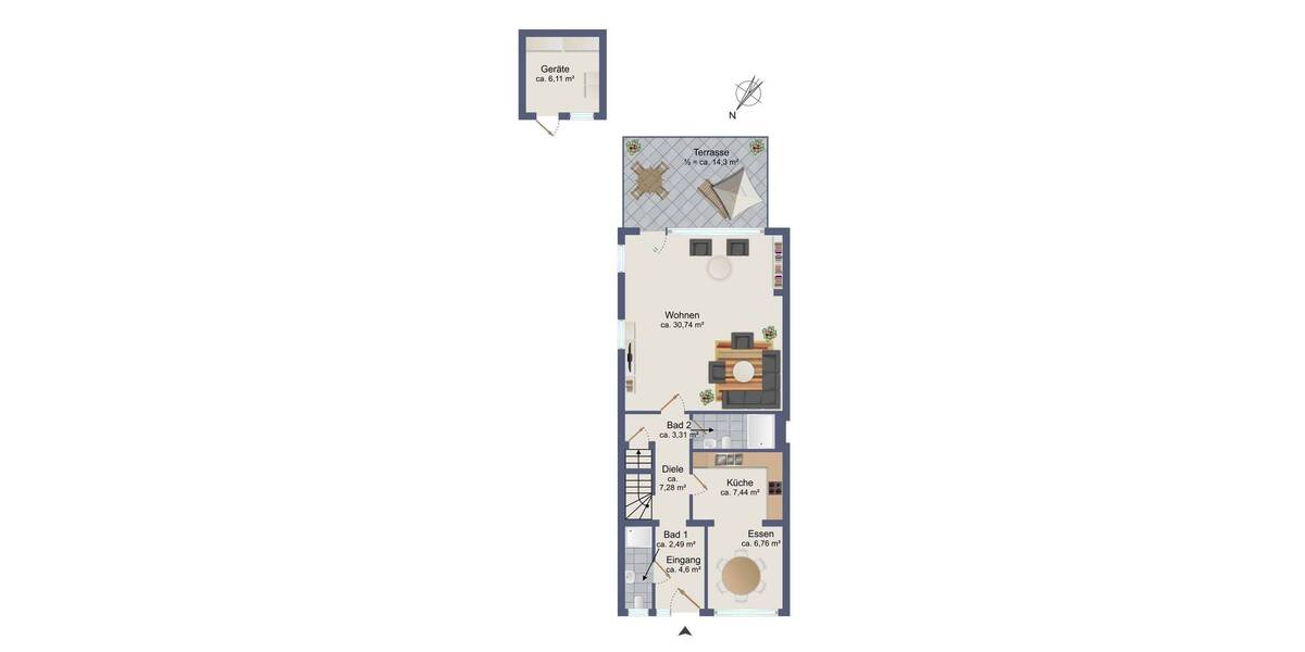 Reihenendhaus Hamburg / Rahlstedt Rahlstedt - 4 Zimmer, 109 m&sup2;, 360.000&euro; | Angebot:26641712