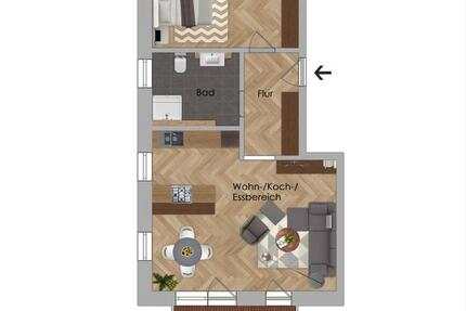 Wohnung Hamburg Harburg - 2 Zimmer, 62 m&sup2;, 1.100&euro; | Angebot:26382887
