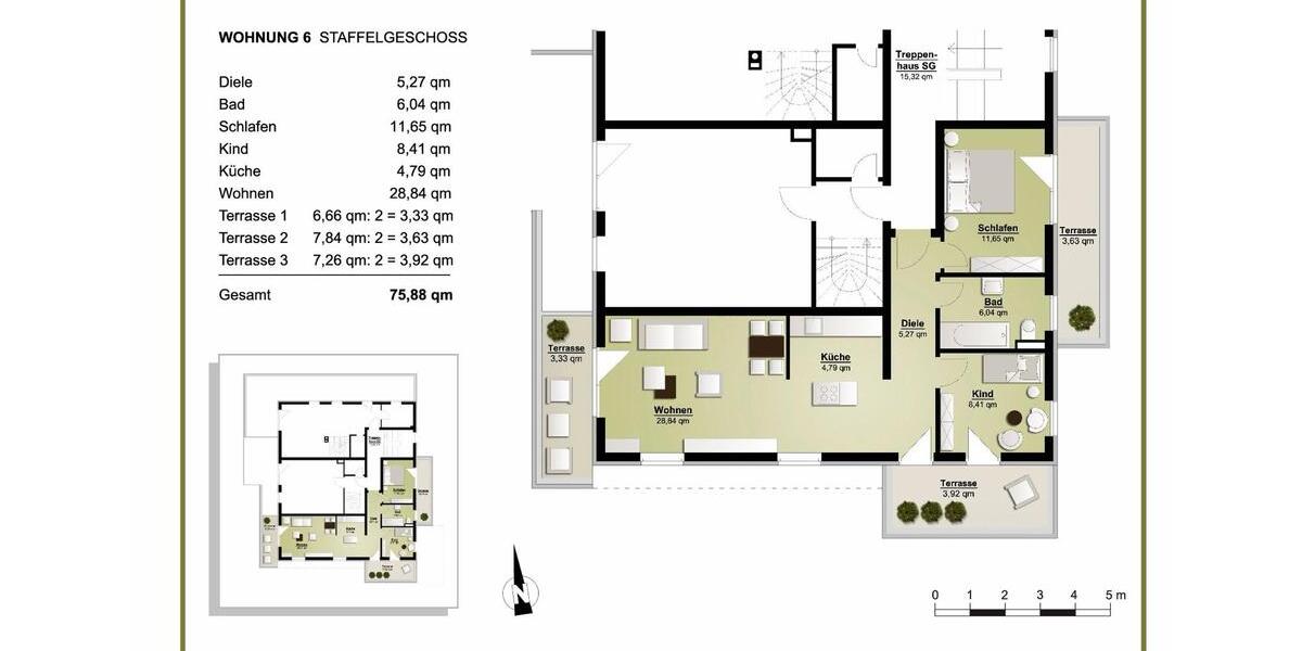 Etagenwohnung Hamburg Langenhorn - 3 Zimmer, 75 m&sup2;, 624.000&euro; | Angebot:26764791