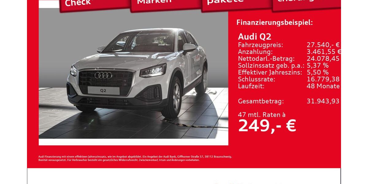 Audi Q2 1.890 km 27.540 &euro; Hamburg 22419
