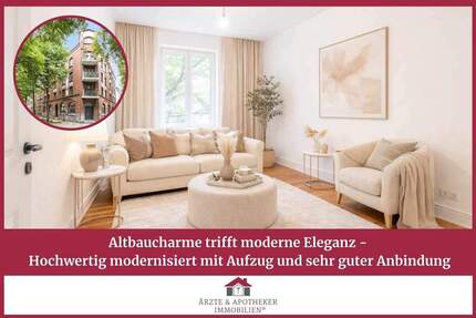 Altbaucharme trifft moderne Eleganz - Hochwertig modernisiert mit Aufzug und sehr guter Anbindung 3 zimmer