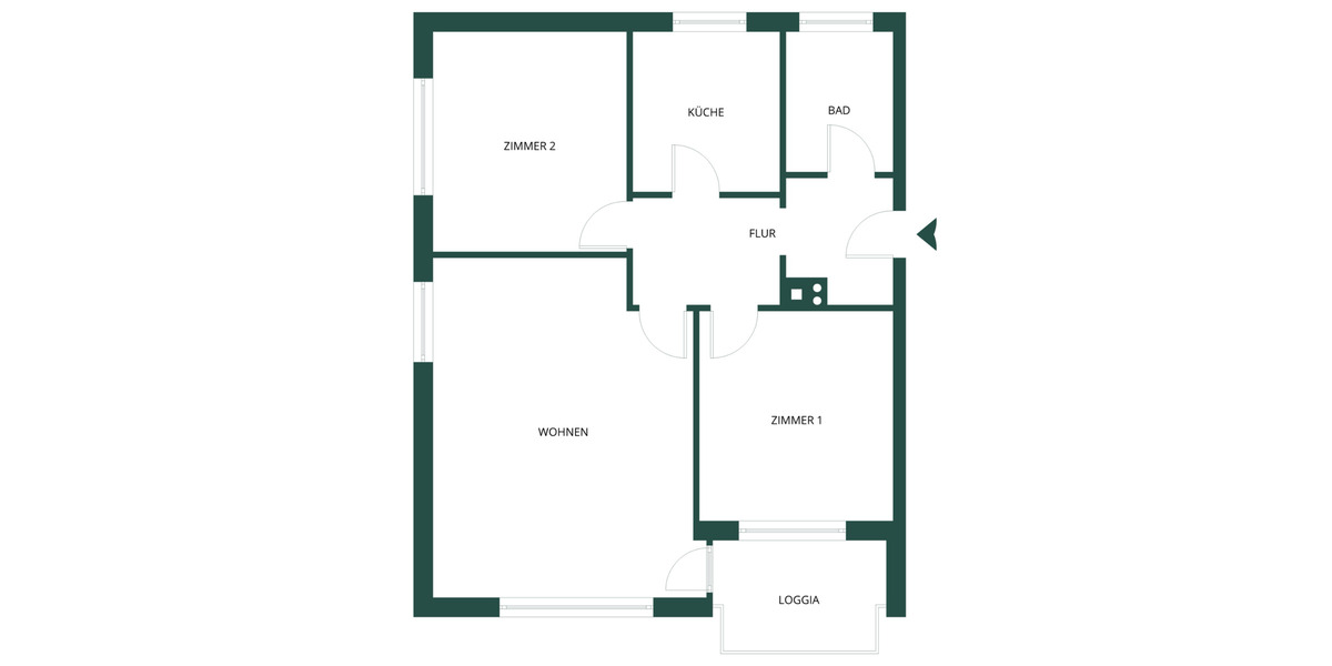 Etagenwohnung Seevetal Hittfeld - 3 Zimmer, 83 m&sup2;, 275.000&euro; | Angebot:26187797