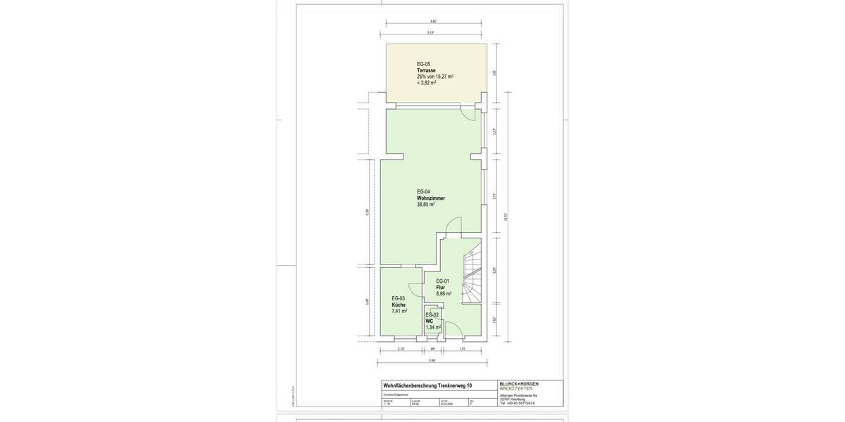 Reihenendhaus Hamburg Othmarschen - 3 Zimmer, 105 m&sup2;, 895.000&euro; | Angebot:26385741