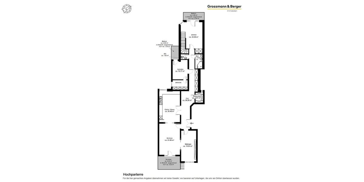 Etagenwohnung Hamburg Harvestehude - 4 Zimmer, 140 m&sup2;, 1.950.000&euro; | Angebot:26891316