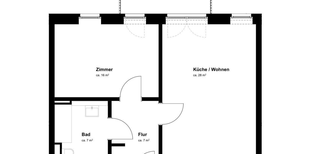 Dachgeschoßwohnung Hamburg Rothenburgsort - 2 Zimmer, 60 m&sup2;, 1.272&euro; | Angebot:26474839
