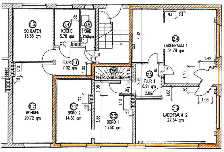 Ein Mehrfamilienhaus mit zwei Eingängen in hervorragender Lage in 22081 Hamburg-Barmbek-Süd zimmer