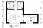 Etagenwohnung Hamburg Schnelsen - 2 Zimmer, 45 m&sup2;, 199.000&euro; | Angebot:26862384