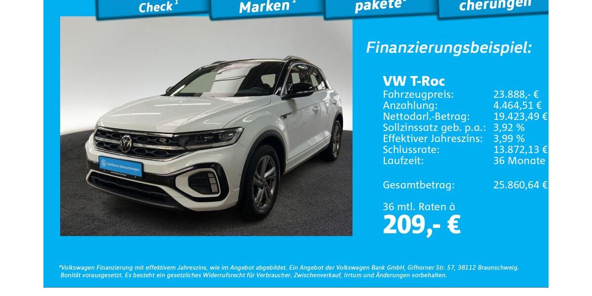 VW T-Roc 36.705 km 23.888 &euro; Hamburg 22761