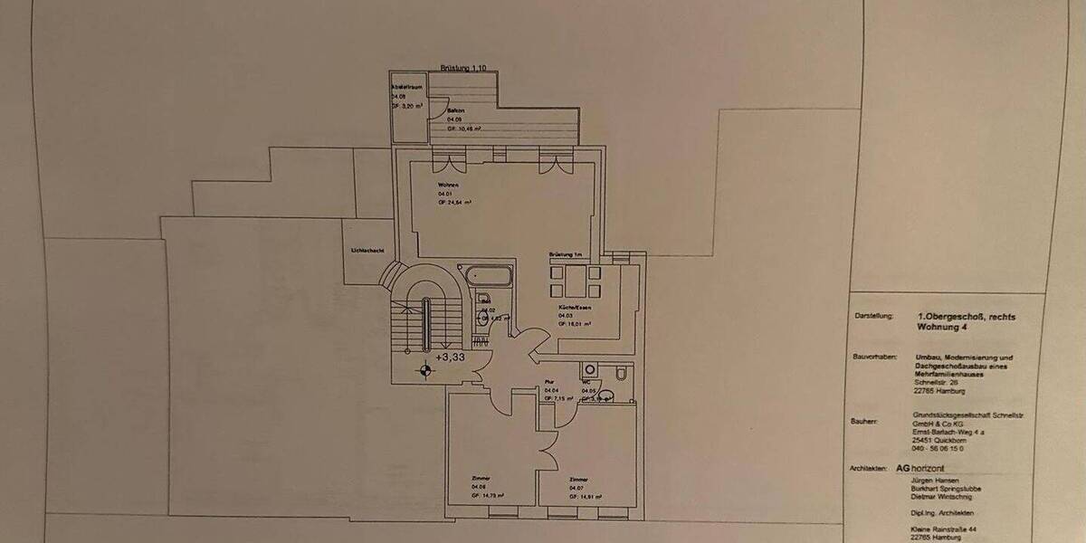 Etagenwohnung Hamburg Altona-Nord - 3 Zimmer, 90 m&sup2;, 795.000&euro; | Angebot:26214891