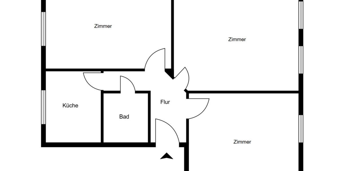Etagenwohnung Hamburg Eppendorf - 3 Zimmer, 60 m&sup2;, 460.000&euro; | Angebot:25574476