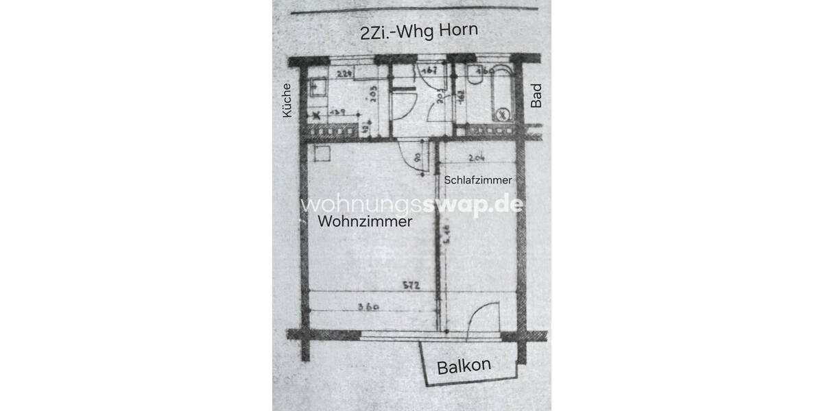 Etagenwohnung Hamburg Farmsen-Berne - 2 Zimmer, 46 m&sup2;, 530&euro; | Angebot:25943220