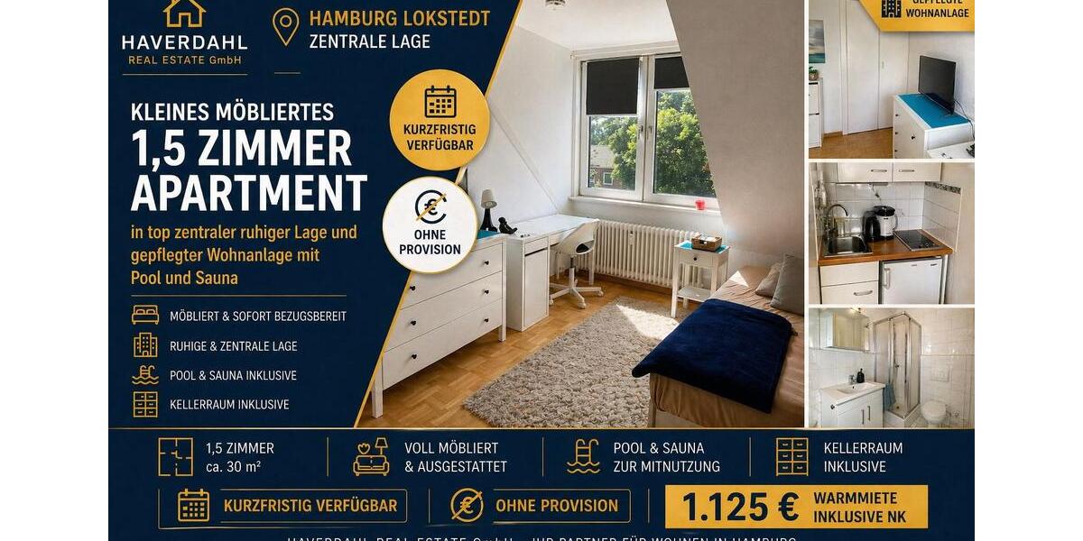 Etagenwohnung Hamburg Eppendorf - 1 Zimmer, 21 m&sup2;, 875&euro; | Angebot:26342047