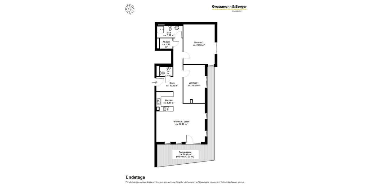 Etagenwohnung Hamburg Sasel - 3 Zimmer, 104 m&sup2;, 885.000&euro; | Angebot:25667829
