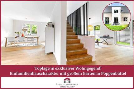 Toplage in exklusiver Wohngegend! Einfamilienhauscharakter mit großem Garten in Poppenbüttel! 5 zimmer