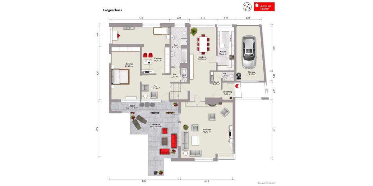 Einfamilienhaus Hamburg Volksdorf - 6 Zimmer, 176 m&sup2;, 995.000&euro; | Angebot:25731435