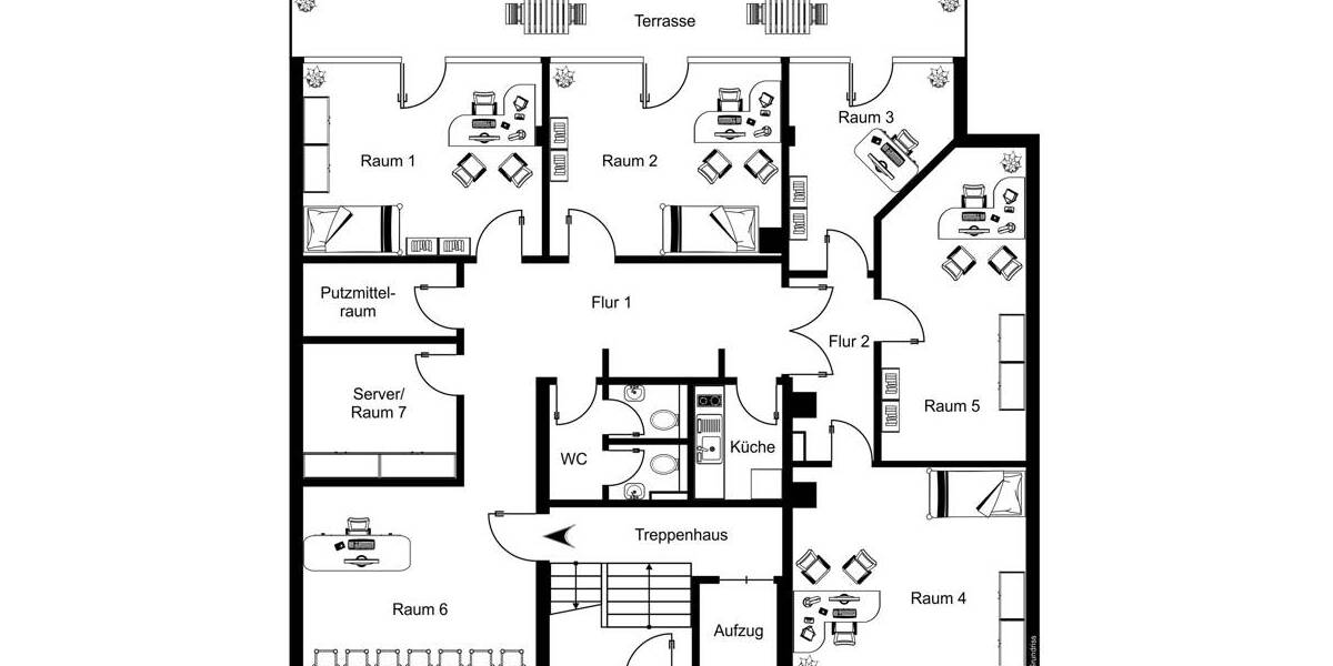 Gewerbeobjekt Hamburg Hoheluft-Ost - 6 Zimmer, 173 m&sup2;, 3.475&euro; | Angebot:26515201