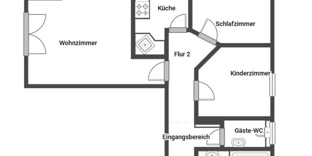 Etagenwohnung Hamburg Eißendorf - 2 Zimmer, 68 m&sup2;, 289.000&euro; | Angebot:26657711