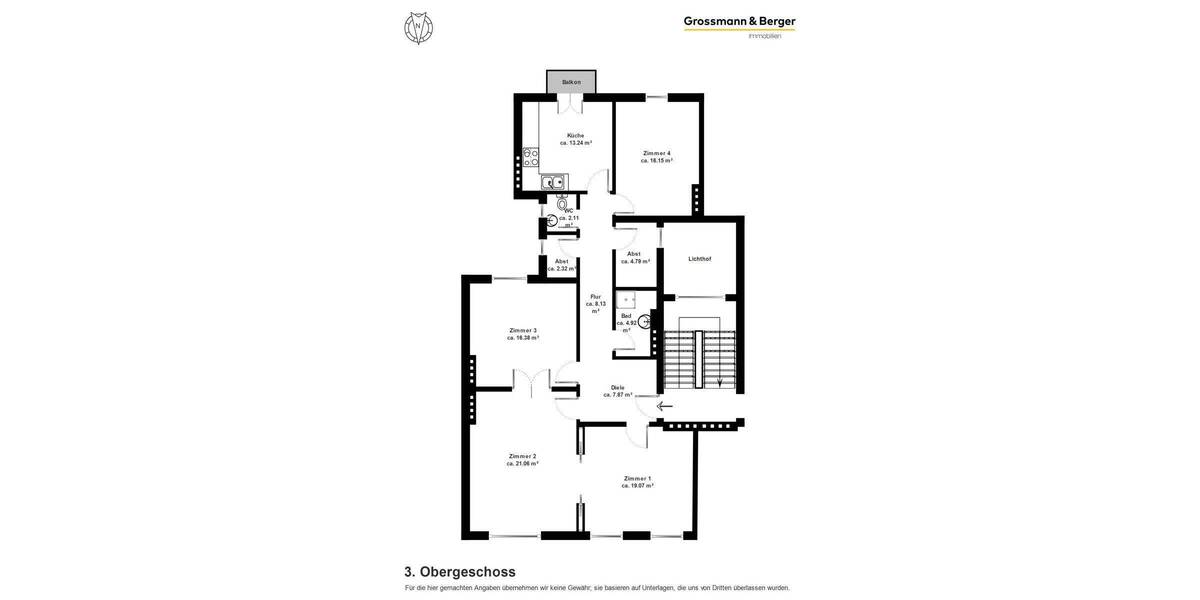 Etagenwohnung Hamburg Altona-Nord - 4 Zimmer, 114 m&sup2;, 890.000&euro; | Angebot:26885732