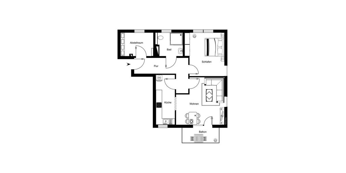 Etagenwohnung Hamburg Neugraben-Fischbek - 2 Zimmer, 68 m&sup2;, 990&euro; | Angebot:26358527