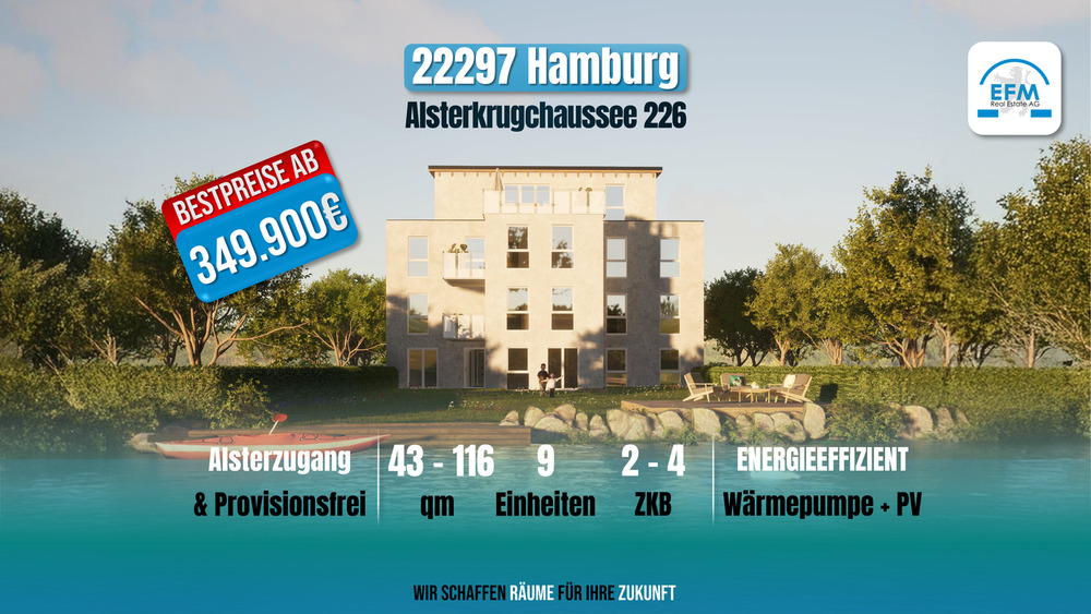 ++BESTPREIS++ NEUBAU 2 ZKB MIET-ENERGIESPAREND eigenen Garten, Alsterzugang & große Terrasse 2 zimmer