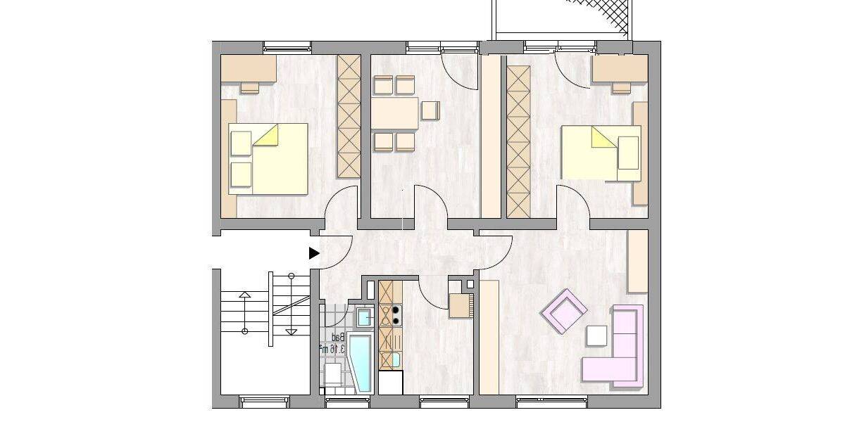 Terrassenwohnung Wedel Schulau Ost - 4 Zimmer, 76 m&sup2;, 1.060&euro; | Angebot:26908549