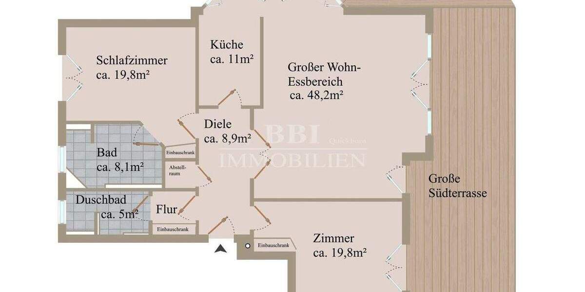 Erdgeschosswohnung mit Südgarten und 2 TG - Stilvolles Wohnen in privater Atmosphäre 4 zimmer