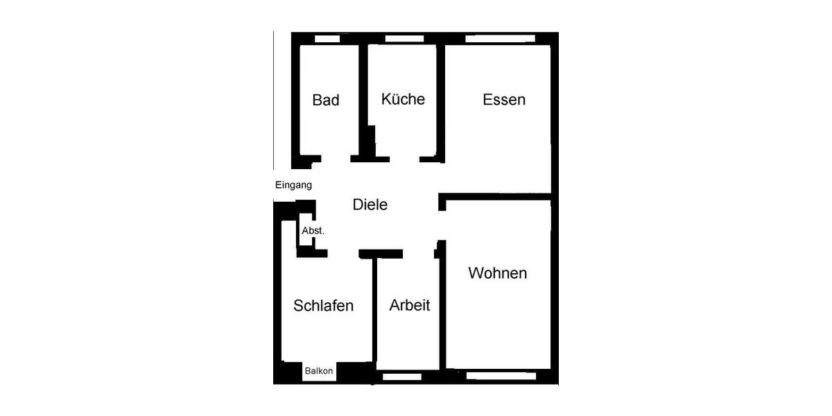 Dachgeschoßwohnung Hamburg Winterhude - 3.5 Zimmer, 82 m&sup2;, 1.485&euro; | Angebot:26381595