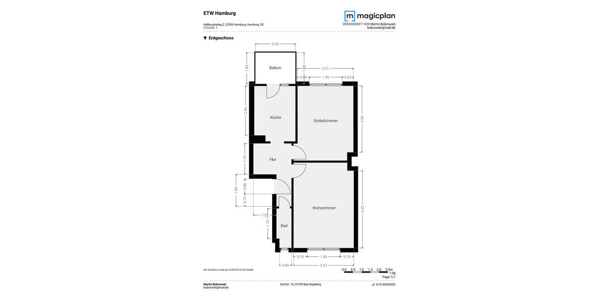 Etagenwohnung Hamburg Barmbek-Nord - 2 Zimmer, 46 m&sup2;, 250.000&euro; | Angebot:26892972