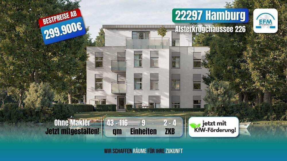 Etagenwohnung Hamburg Alsterdorf - 4 Zimmer, 759.900&euro; | Angebot:26345202