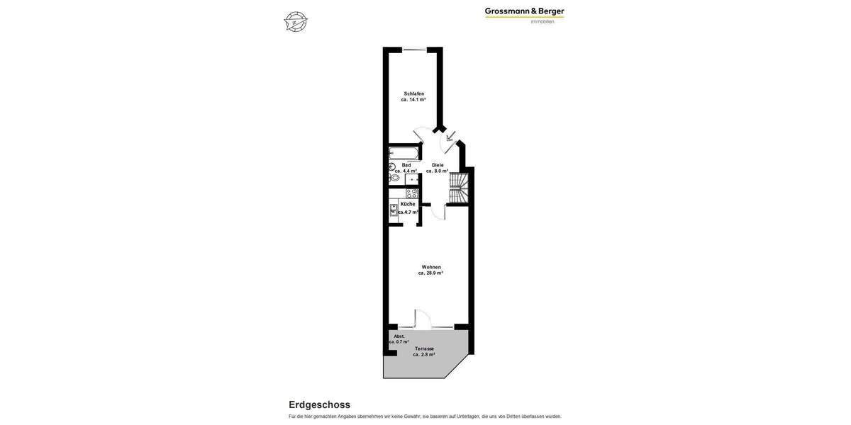 2-Zimmer-Wohnung mit Terrasse & Stellplatz 2 zimmer