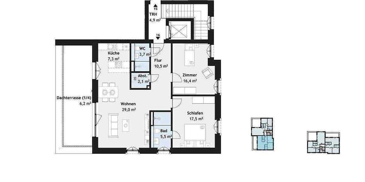 Etagenwohnung Hamburg Poppenbüttel - 3 Zimmer, 98 m&sup2;, 765.900&euro; | Angebot:26835382