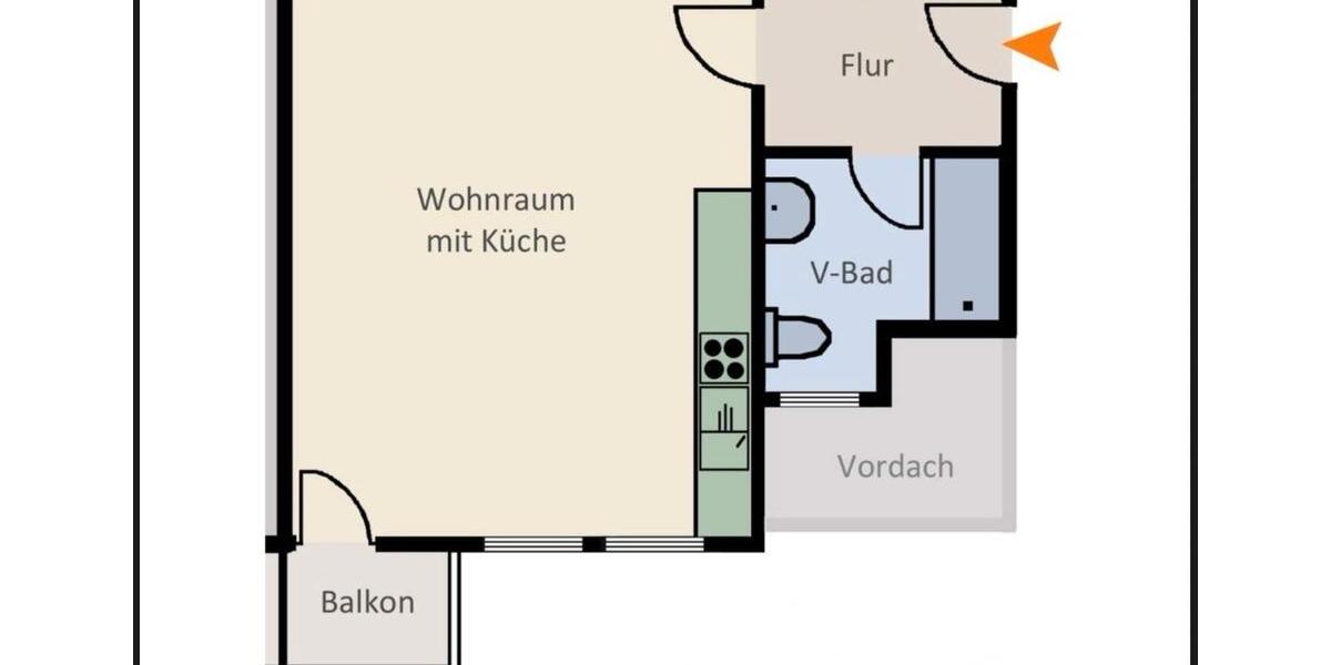 Etagenwohnung Hamburg Wandsbek - 1 Zimmer, 36 m&sup2;, 245.000&euro; | Angebot:26368652