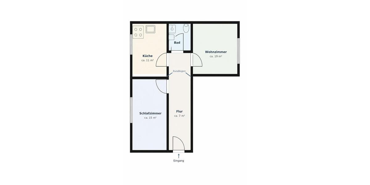 Hochparterre Hamburg Hoheluft-West - 2 Zimmer, 55 m&sup2;, 415.000&euro; | Angebot:26882169