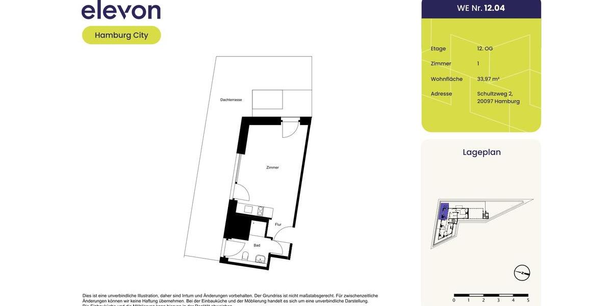 Einfamilienhaus Hamburg Hamburg-Mitte - 1 Zimmer, 34 m&sup2;, 1.120&euro; | Angebot:26146107