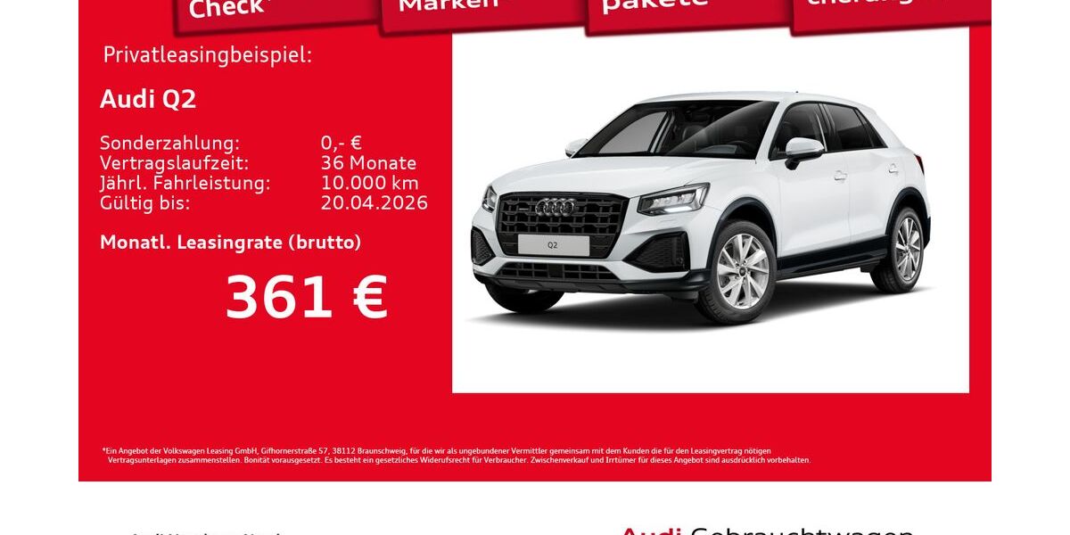 Audi Q2 10.628 km 36.980 &euro; Hamburg 22419
