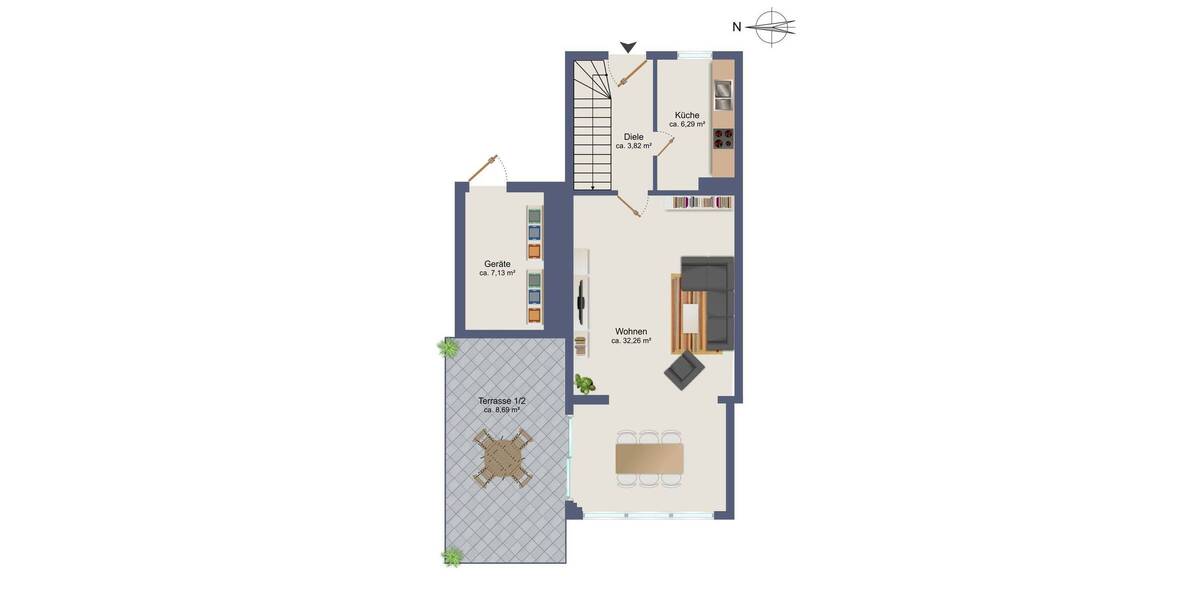 Reihenendhaus Hamburg / Bramfeld Bramfeld - 4 Zimmer, 81 m&sup2;, 449.000&euro; | Angebot:26155128