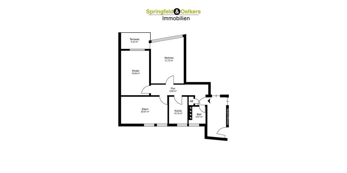 Etagenwohnung Hamburg Rissen - 3 Zimmer, 81 m&sup2;, 339.000&euro; | Angebot:25796696