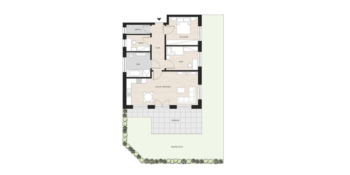 Terrassenwohnung Stapelfeld - 3.5 Zimmer, 84 m&sup2;, 1.660&euro; | Angebot:26402688