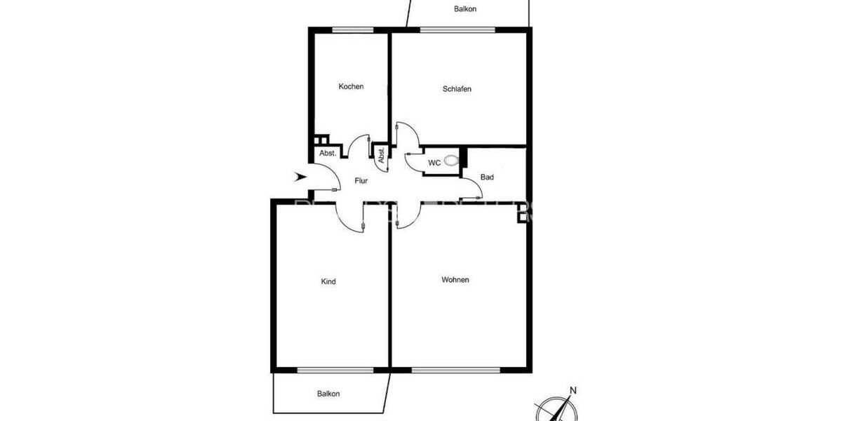 Etagenwohnung Hamburg Eilbek - 3 Zimmer, 86 m&sup2;, 499.000&euro; | Angebot:26379166