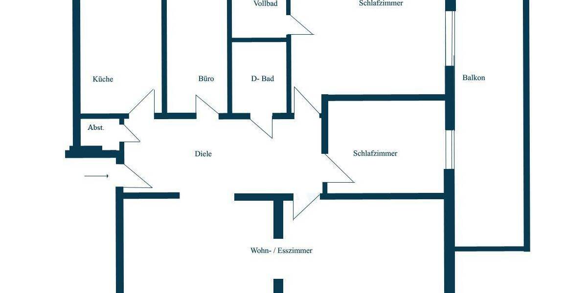 Etagenwohnung Hamburg Groß Flottbek - 4 Zimmer, 128 m&sup2;, 2.200&euro; | Angebot:26815866