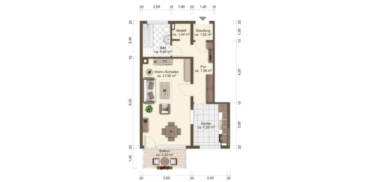 Zimmer Halstenbek - 1 Zimmer, 1.350&euro; | Angebot:26426516